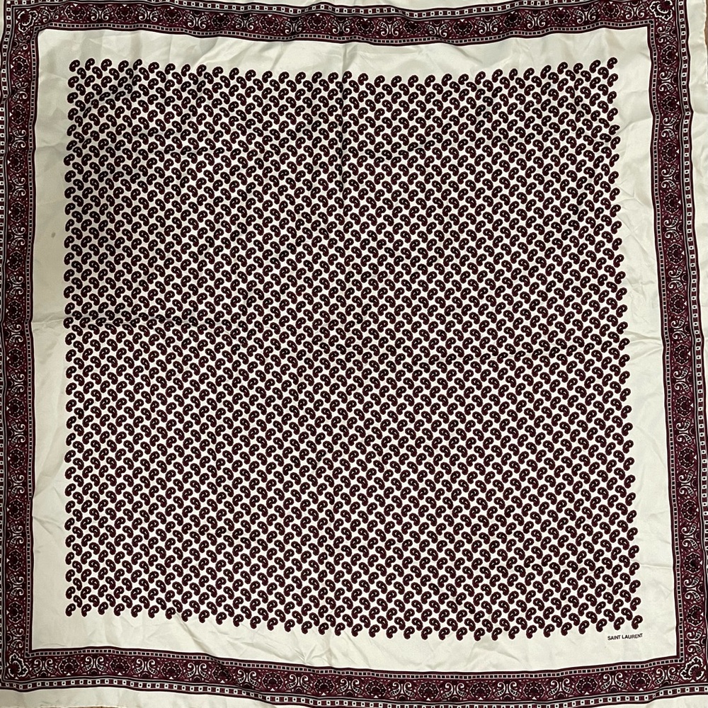 Authentic Saint Laurent Paris Silk Scarf
